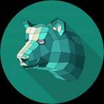 Иллюстрация  полигональный медведь