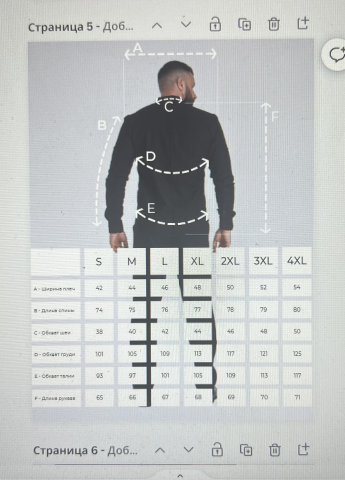 Инфографика мужской рубашки на WB