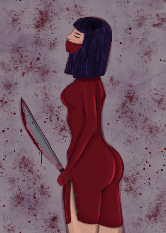 Crying Girl in a Dress