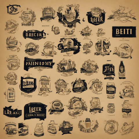 Logos of beer cafe