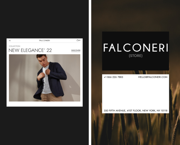 Концепт интернет-магазина Falconeri