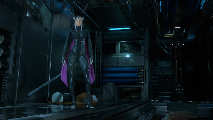 Персонаж кибер-кошка-ниндзя