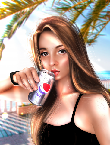 Девушка с PEPSI
