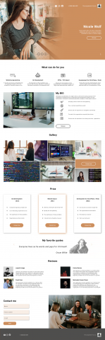 Landing Page for Nicole Wolf