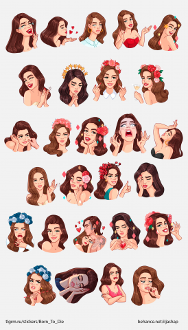Стикеры Lana Del Rey