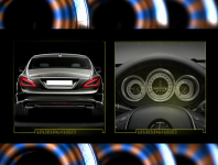 Проекция на стену здания Mercedes CLS