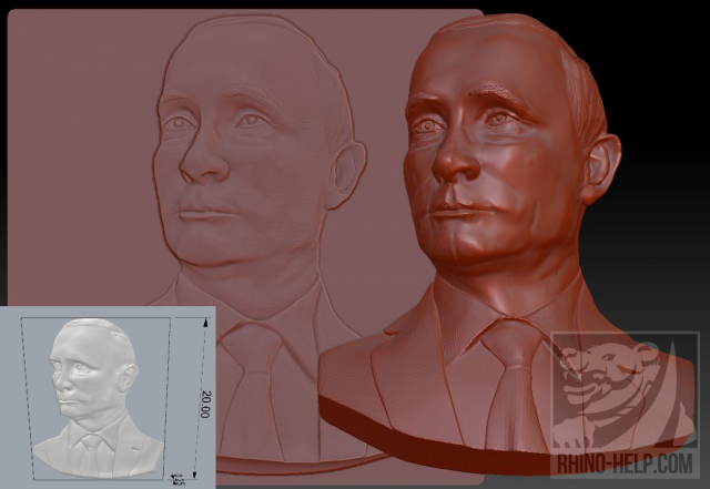 Путин Владимир Владимирович. Бюст и рельефы