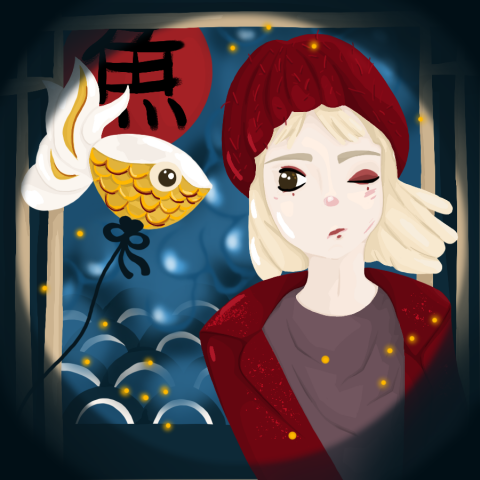 Girl and fish
