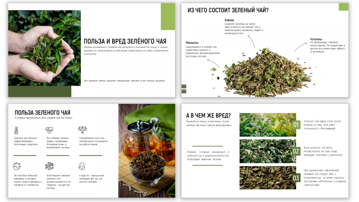 Презентация про пользу и вред зеленого чая