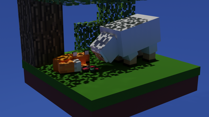 диорама minecraft