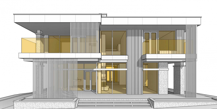 Частный двухэтажный жилой дом