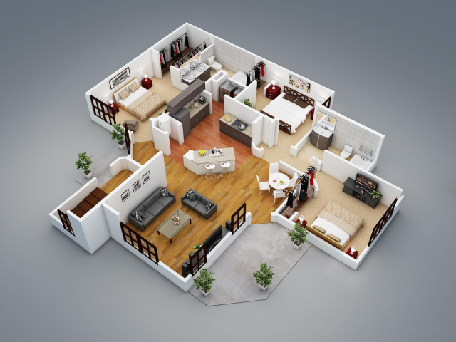 3D планировка квартиры