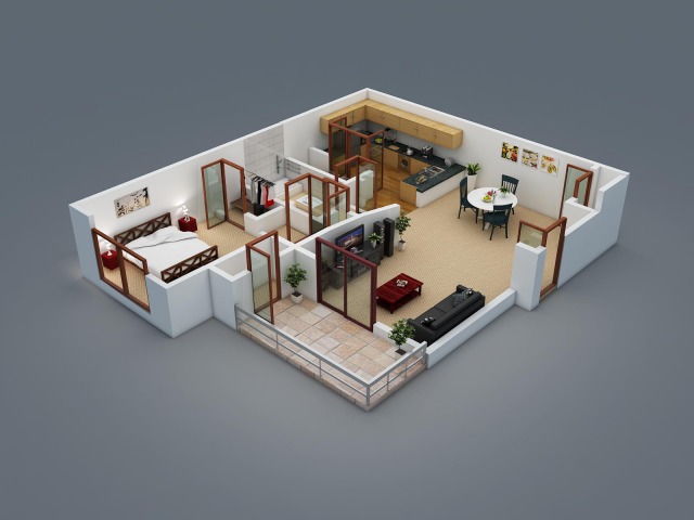3D планировка квартиры