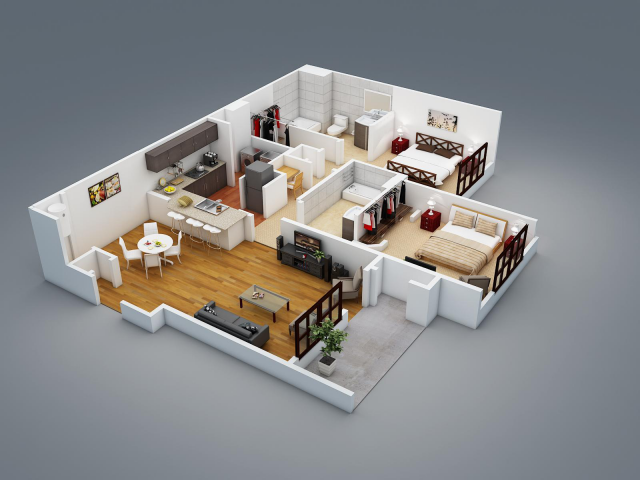 3D планировка квартиры