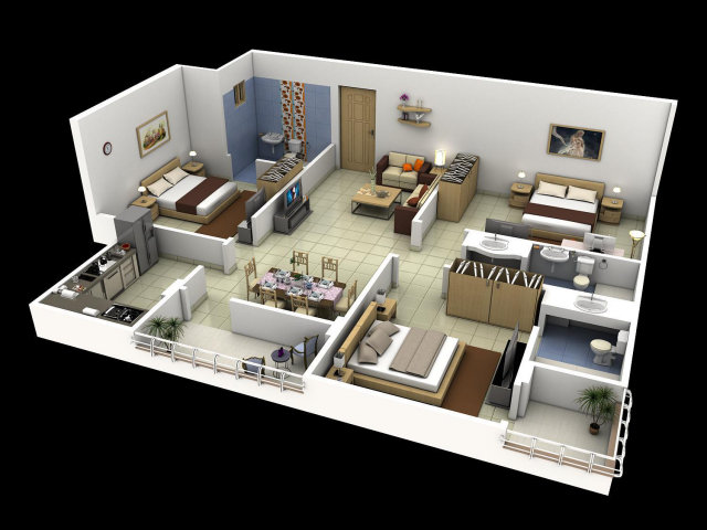 3D планировка квартиры