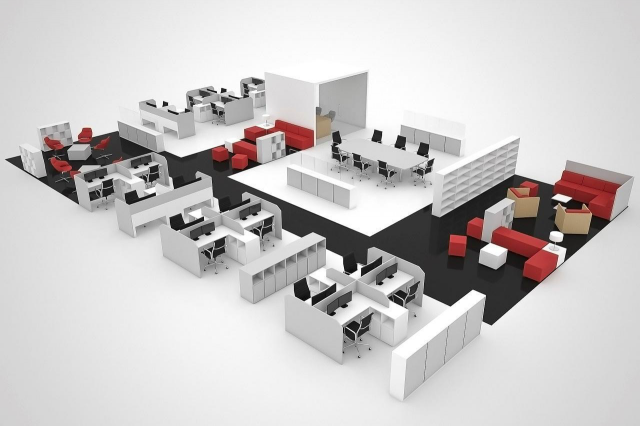 3D планировка офиса