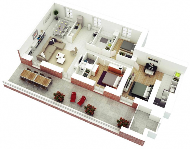 3D планировка квартиры