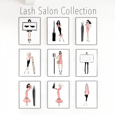 Набор иллюстраций для салона красоты