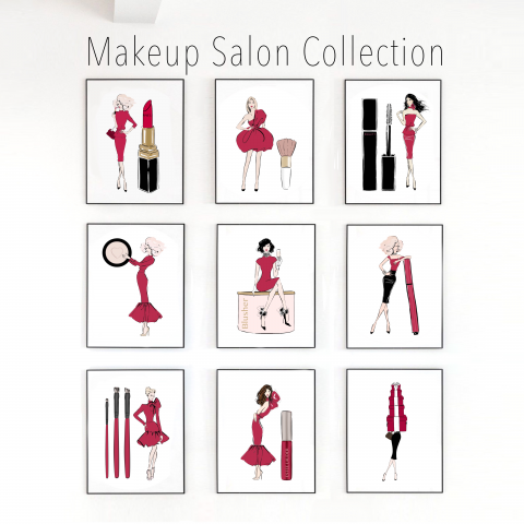 Набор иллюстраций для салона красоты