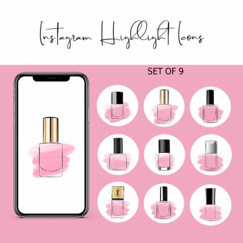 Инстаграм иконки+превью для мастера маникюра