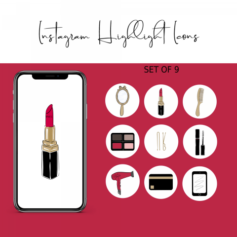 Инстаграм иконки+превью для визажиста