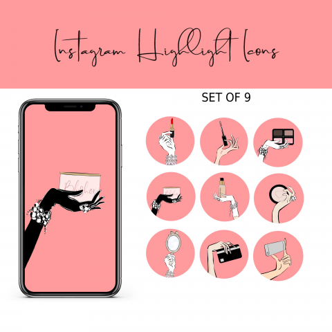 Инстаграм иконки+превью для визажиста