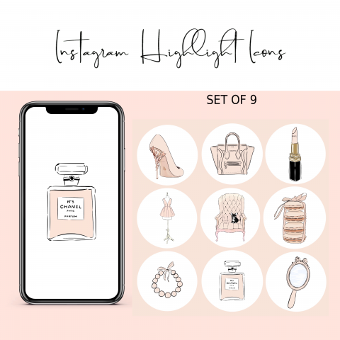 Инстаграм набор иконок+превью