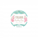 Логотип для магазина тканей в стиле Shabby Chic