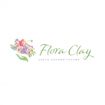 Акварельный логотип Flora Clay