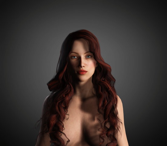 девушка с красными волосами