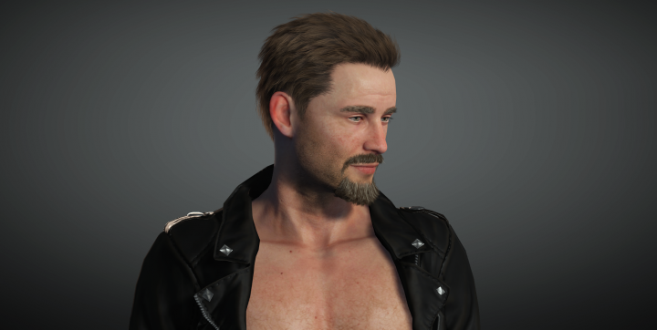 мужчина в косынке