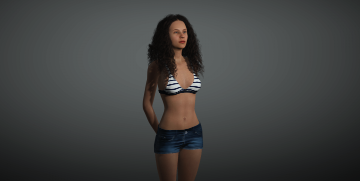 кудрявая девушка