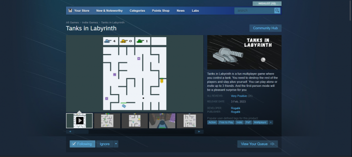 Tanks in Labyrinth