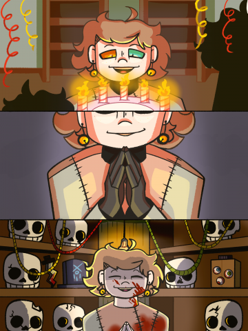 "Нормальна жизнь Луиса" комикс в 3 фреймах