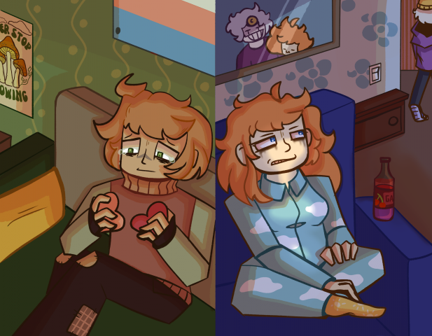 "Провал в любви" в двух фреймах