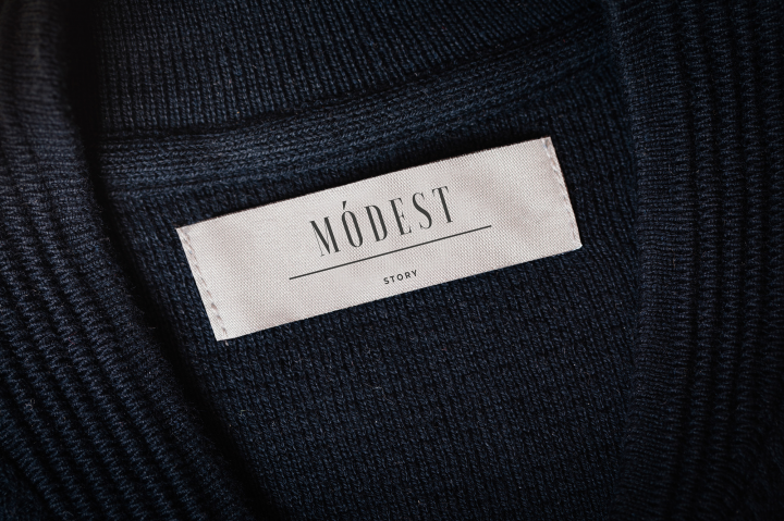 Логотип бренда одежды MODEST
