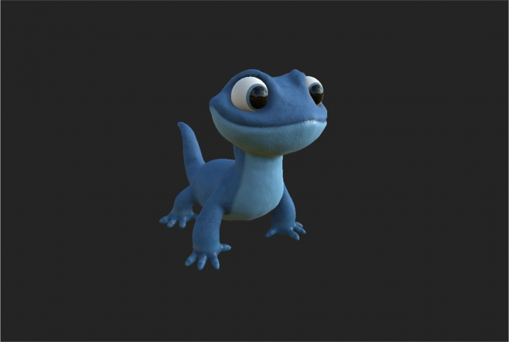 Скульптинг в ZBrush, персонаж Бруни ящерица
