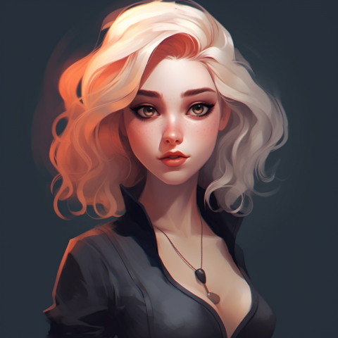 Нарисованная девушка