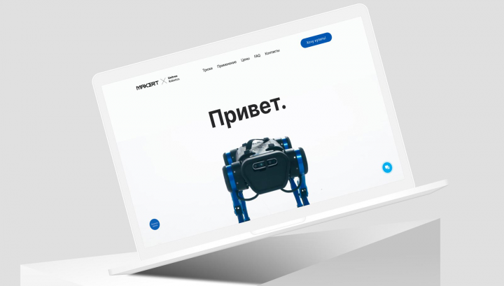 Robosobaka.ru — промосайт для роботов из Сколково