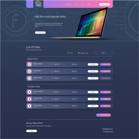 Криптовалютный обменник Forking