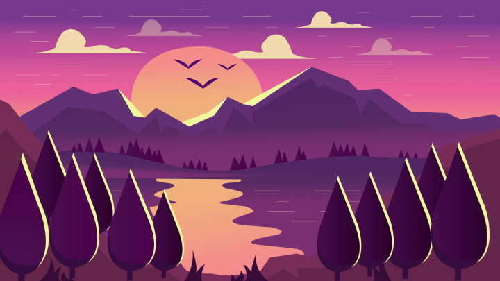 River and mountains