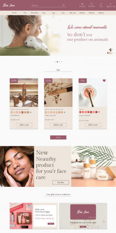 Cosmetics and Perfume website design