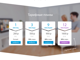 Landing page для ororo.tv
