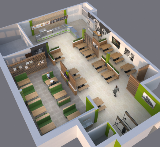 Визуализация столовой РЖД