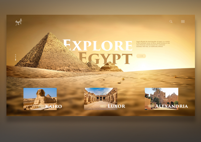 Первый экран для Туристической компании