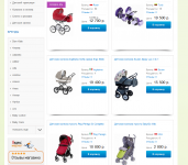 Наполнение сайта детских товаров