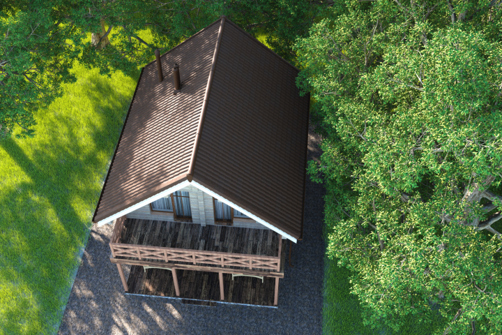 Визуализация коттеджа.(2 ракурс)