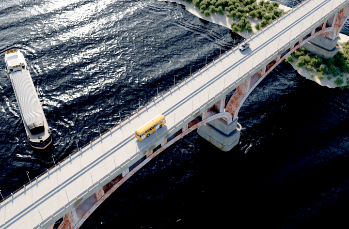 Художественная визуализация моста (2 ракурс)