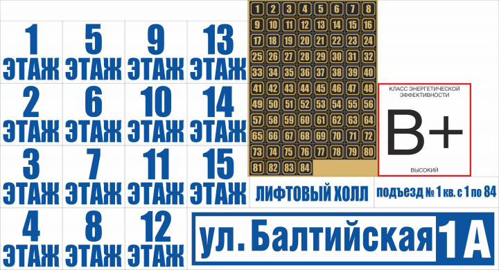 Макетирование адресных табличек/предупредительных/номерных