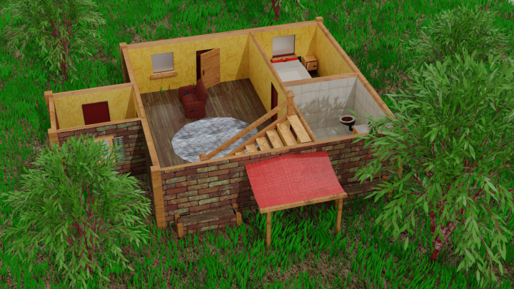 Low poly модель для игры на телефон